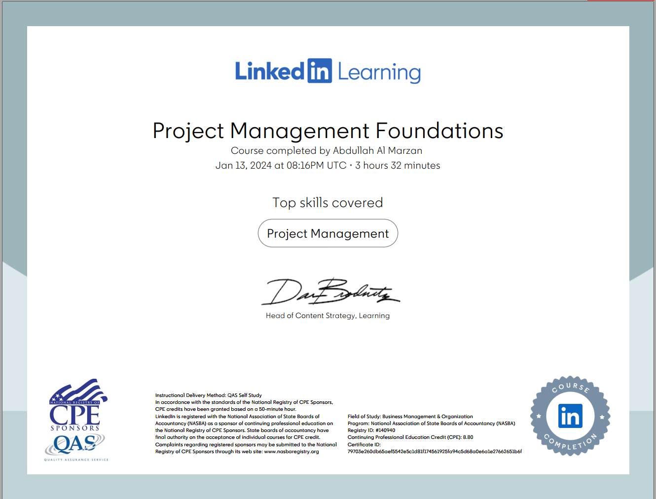 Certificate Thumbnail